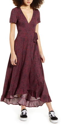 LIRA Valentina Paisley Print Wrap Maxi Dress