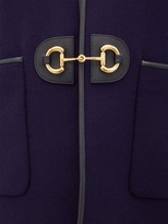Thumbnail for your product : Gucci Horsebit Pressed Wool-blend Coat - Blue