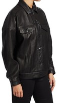 Thumbnail for your product : J Brand Drew Oversized Leather Jacket