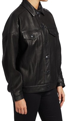 J Brand Drew Oversized Leather Jacket