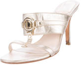 Thumbnail for your product : Christian Dior Metallic Slide Sandals