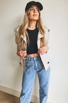 Thumbnail for your product : boohoo Short Double Breasted Trench