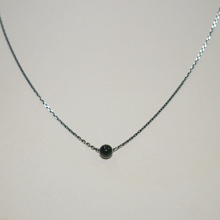 Etsy 5 Pieces Black Sterling Silver 925 Anchor Cable Chain & 4mm Onyx Bead Necklaces Lot. Real Silver. Free Shipping Worldwide