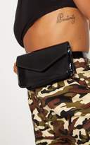Thumbnail for your product : PrettyLittleThing Black Envelope Patent Bum Bag