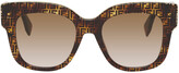 Thumbnail for your product : Fendi Tortoiseshell 'F Is Fendi' Square Sunglasses