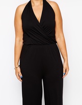 Thumbnail for your product : ASOS CURVE Exclusive Halter Jumpsuit