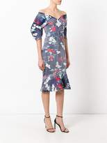 Thumbnail for your product : Ferragamo structured ribbed print dress