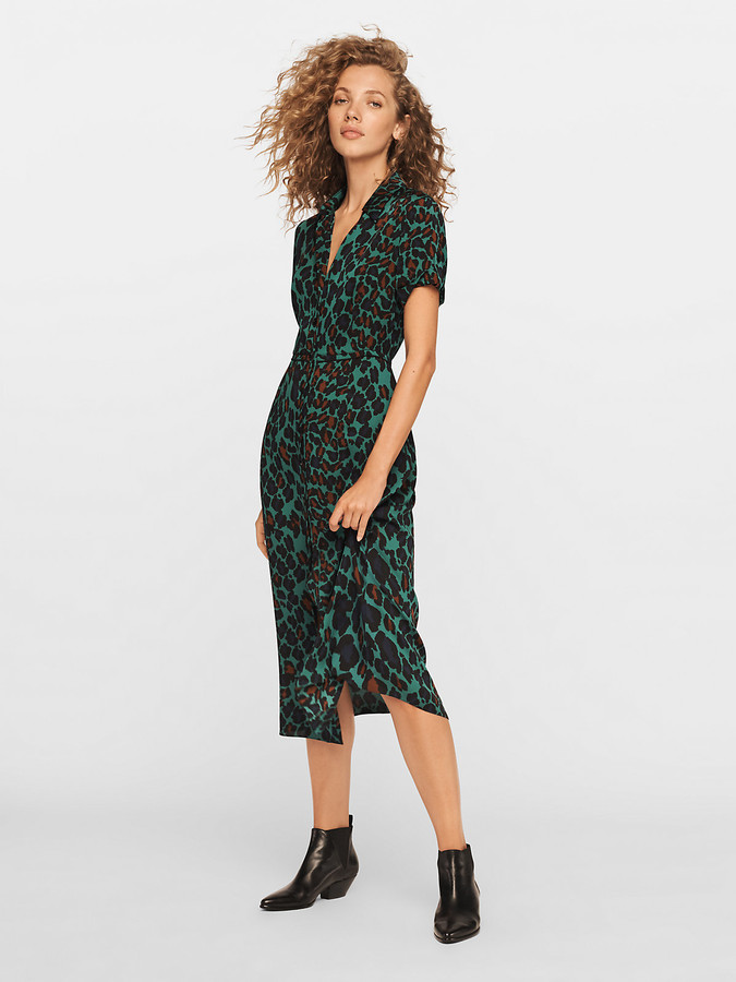 moira jacquard wrap dress