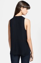 Thumbnail for your product : The Kooples Zip Front Silk Tank