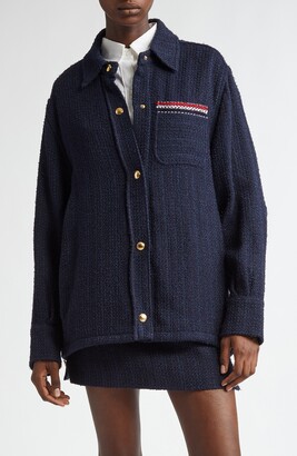 ジャケット・アウター raughlow cocoon tweed jaket(navy) 71wVdnSFECL._AC_SY350_QL65_.jpg