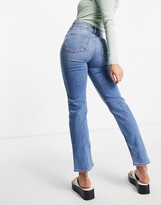 Thumbnail for your product : ASOS DESIGN high rise sassy cigarette jeans in bright wash