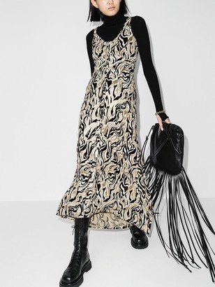 Paco Rabanne Abstract-Patterned Maxi Dress