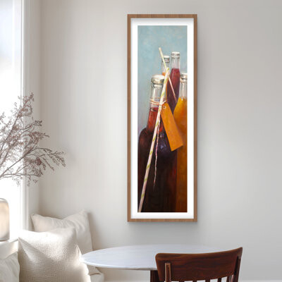 Lark Manor Summer drinks - Orange Food Framed Matted Print | Home Decor