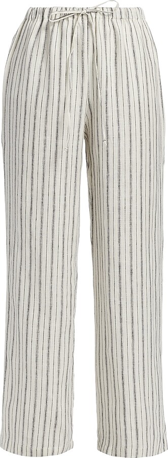Reformation Women's Olina Linen Striped Pants - Elsie Stripe - Size XS