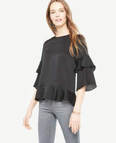 Thumbnail for your product : Ann Taylor Tie Back Flounce Top