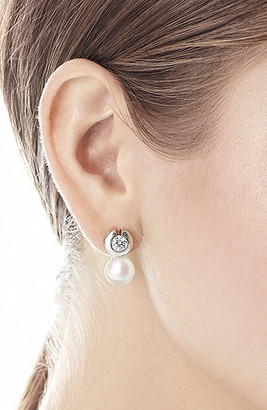 Majorica Simulated Pearl & Cubic Zirconia Stud Earrings