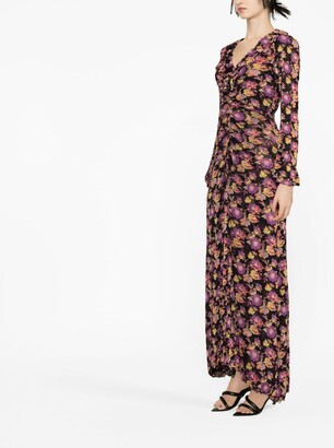 Diane von Furstenberg Floral-Print Ruched Dress