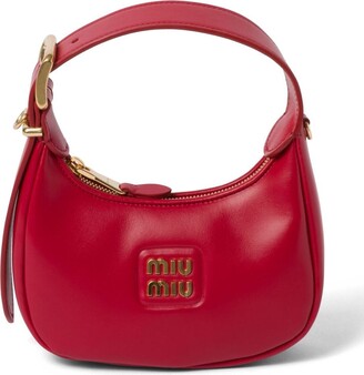 Miu Miu Matelassé Shoulder Bag - Red