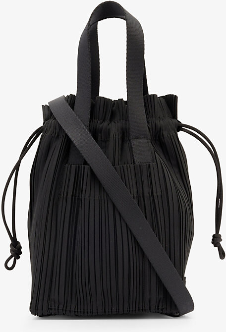 Pleats Please Issey Miyake Womens Black Pleated Drawstring-closure Woven Tote  bag - ShopStyle