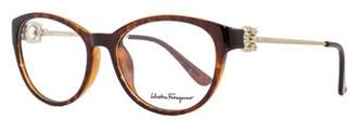 Ferragamo Oval Eyeglasses Sf2704r 214 Size: 53mm Tortoise 2704
