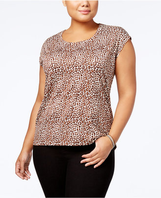 MICHAEL Michael Kors Size Leopard-Print T-Shirt