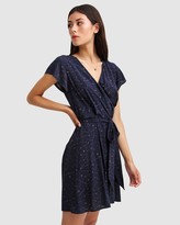 Thumbnail for your product : Belle & Bloom Women's Navy Mini Dresses - I'm The Star Wrap Dress