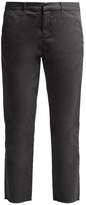 Thumbnail for your product : Nili Lotan Montauk Cropped Twill Chino Trousers - Womens - Dark Grey