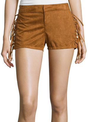 Boom Boom Jeans Lace-Up Faux-Suede Shorts