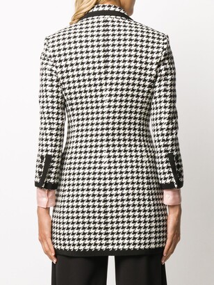 MSGM Double Breasted Houndstooth Blazer