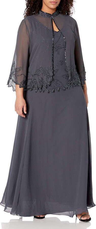 gray dress with jacket