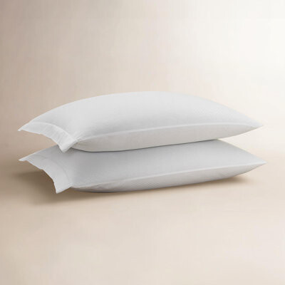 H by Frette 100% Cotton Checkered Sateen Lumbar Rectangular Pillowcase