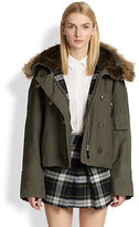 Thumbnail for your product : McQ Faux Fur-Trimmed Boxy Parka