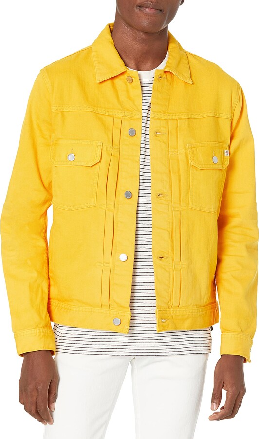 yellow jean jacket for men