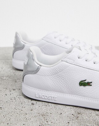 lacoste silver sneakers