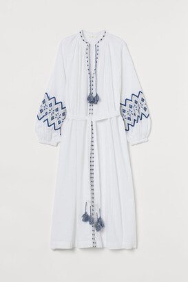 H&M Embroidered Kaftan Dress