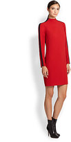 Thumbnail for your product : Piazza Sempione Side-Trimmed Long-Sleeve Mockneck Dress