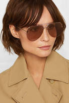 Thumbnail for your product : Alexander McQueen Aviator-style Acetate And Gold-tone Sunglasses