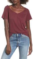Thumbnail for your product : Socialite Double V-Neck Pocket Tee