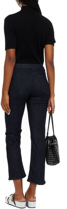 3x1 Alpha cropped zip-detailed high-rise bootcut jeans