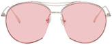 Thumbnail for your product : Gentle Monster Silver and Pink Jumping Jack Sunglasses