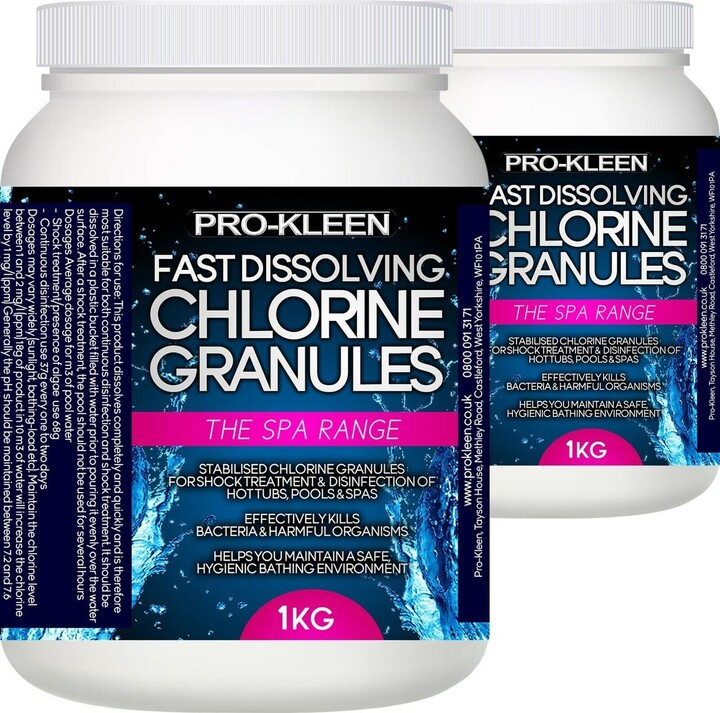 ProKleen Fast Dissolving Stabilised Chlorine Granules 2 x 1 KG