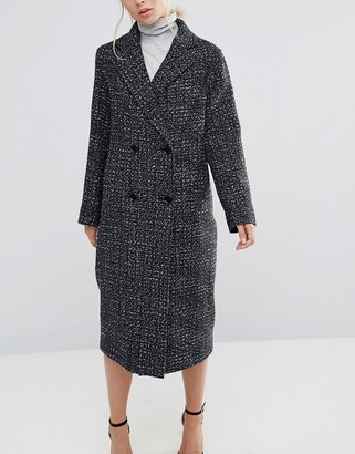 Helene Berman Double Breasted Coat in Navy Tweed