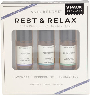 TJMAXX 3Pk Lavender Peppermint And Eucalyptus Essential Oils
