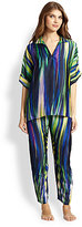 Thumbnail for your product : Natori Haworth Printed Satin Pajama Set