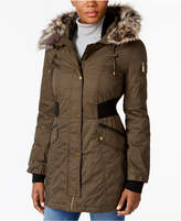 Thumbnail for your product : French Connection Faux-Fur-Trim Mixed-Media Parka