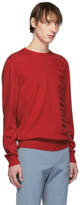 Thumbnail for your product : Givenchy Red Vertical Logo Sweater