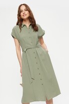 Thumbnail for your product : Dorothy Perkins Women's Khaki Tie Waist Shirt Dress - 10