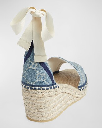Gucci Pilar GG Denim Espadrille Sandals - ShopStyle