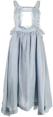 vertical ruffle mini skirt