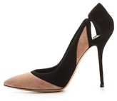 Thumbnail for your product : Casadei Cutout Suede Pumps